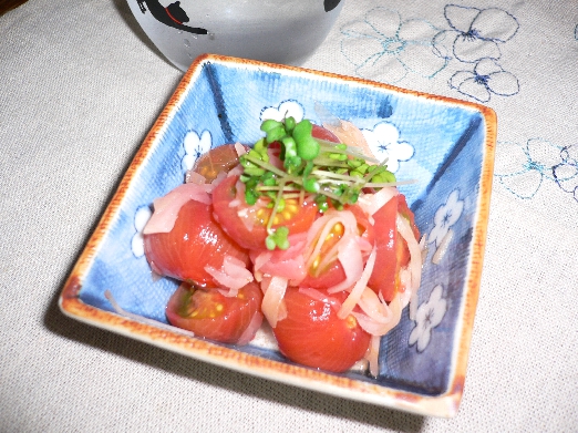 プチトマトの甘酢生姜和え