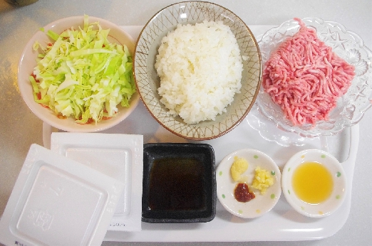 納豆そぼろ丼（材料）